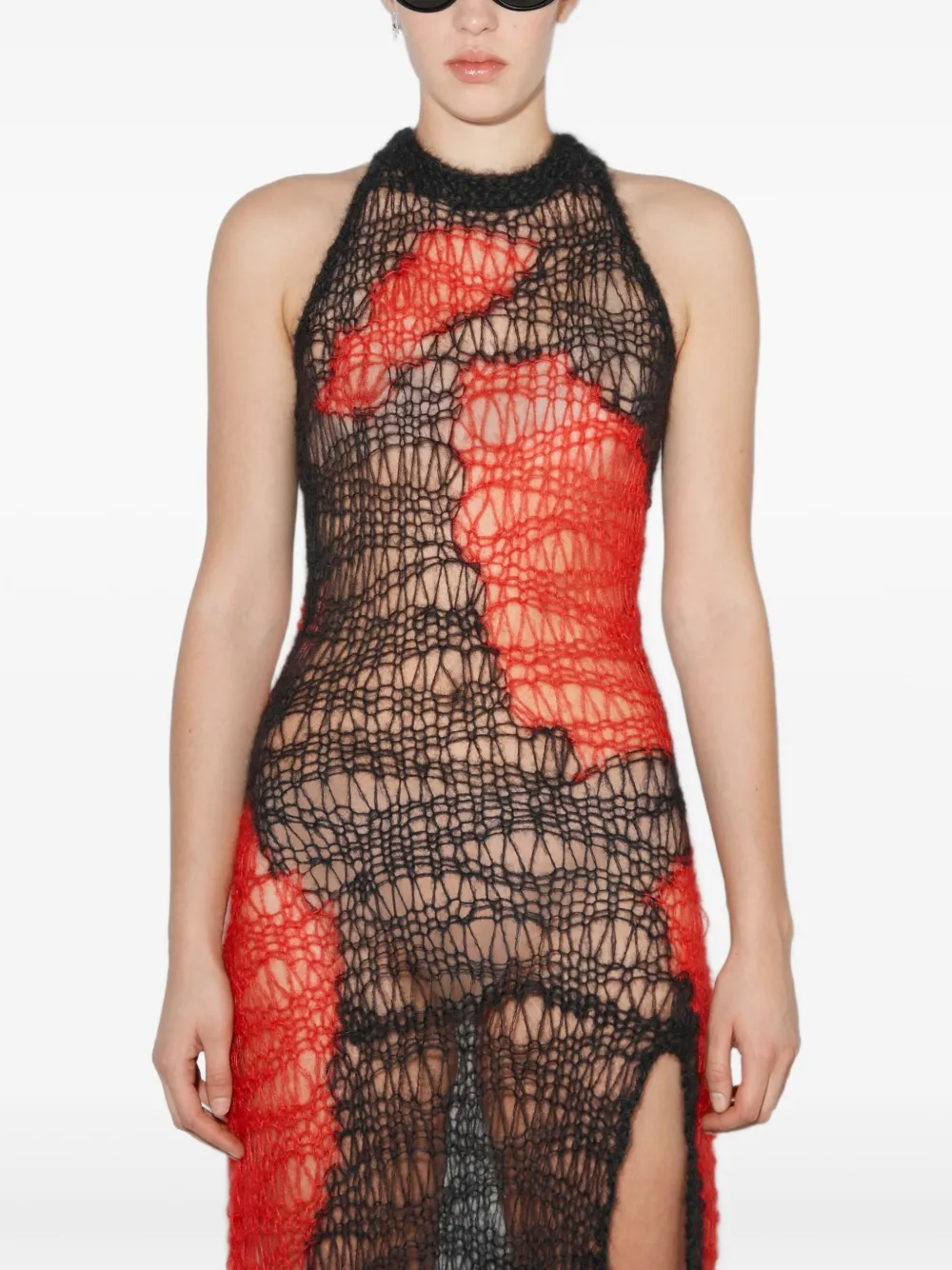 MISBHV Midi-jurk met ronde hals - Zwart