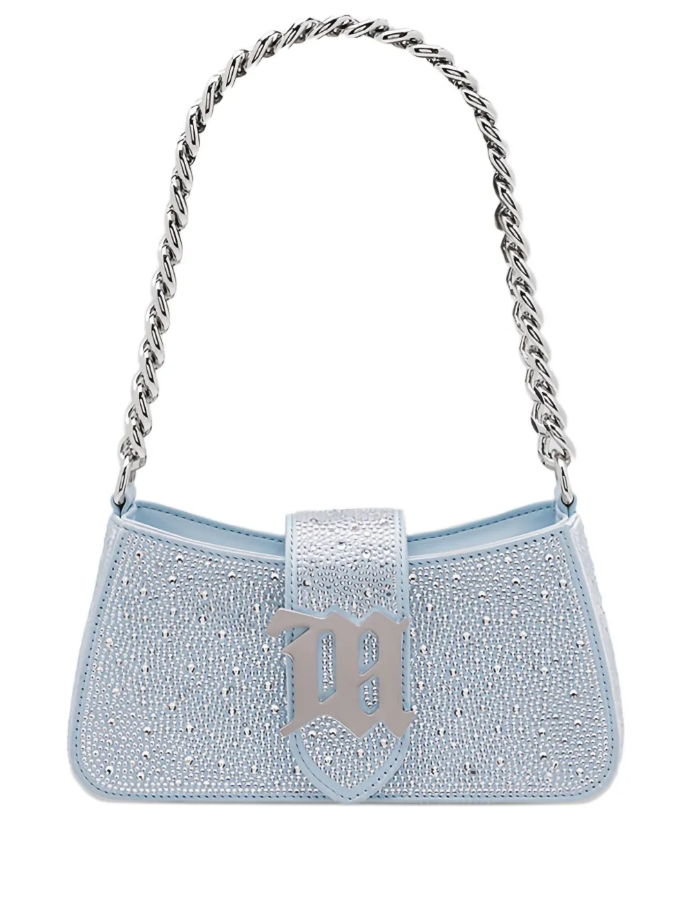 Misbhv Crystal-detail Shoulder Bag In Blue
