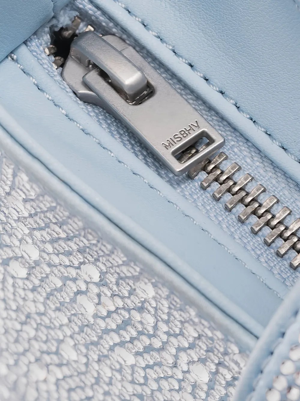 MISBHV Schoudertas met kristallen detail Blauw