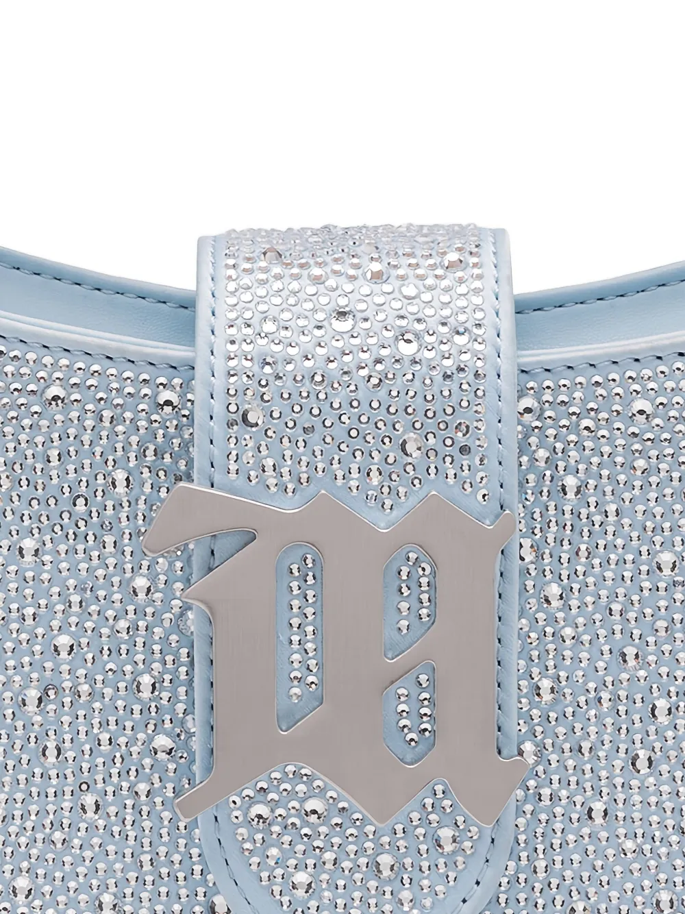 MISBHV Schoudertas met kristallen detail Blauw