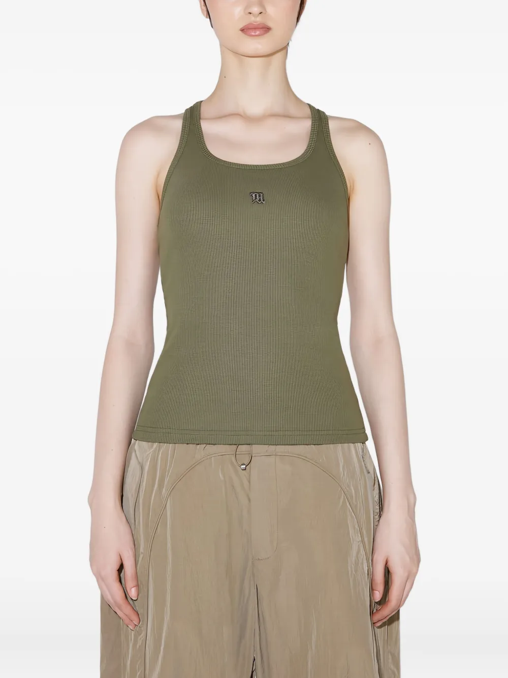Misbhv Logo-detail Scoop-neck Tank Top In Green