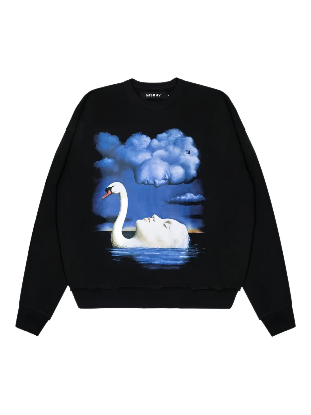 MISBHV  La Donna Del Lago Pullover mit grafischem Print | Schwarz | Image 1