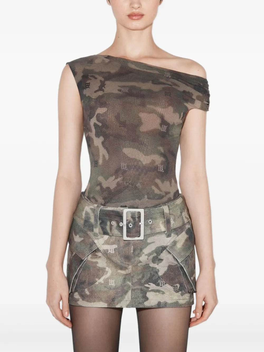 MISBHV asymmetric mesh t-shirt | Green | Image 1