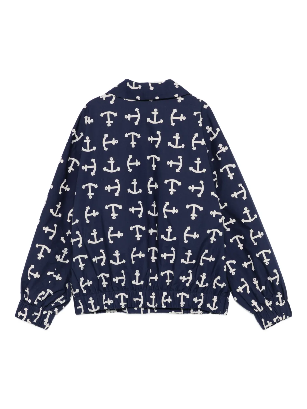 Anchor-Print Hooded Jacket