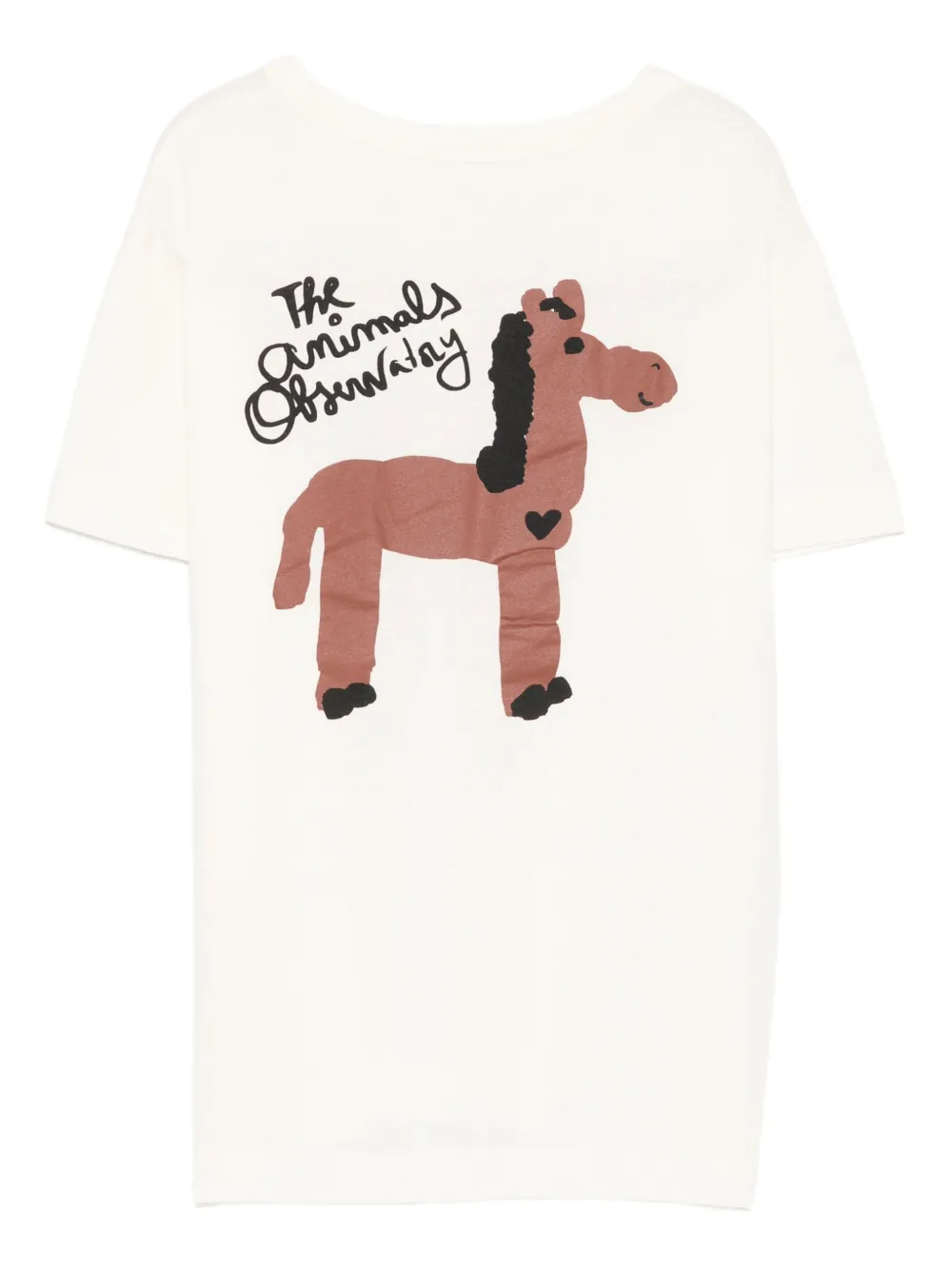 The Animals Observatory T-shirt met logodetail Beige