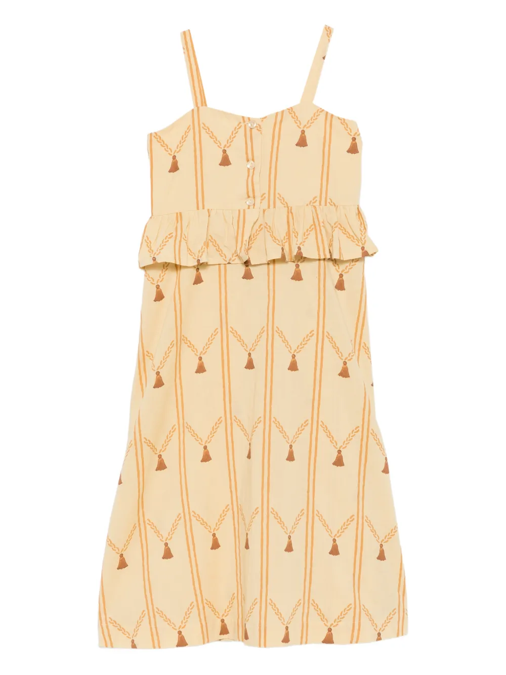 The Animals Observatory Abito a righe con ruches - Giallo