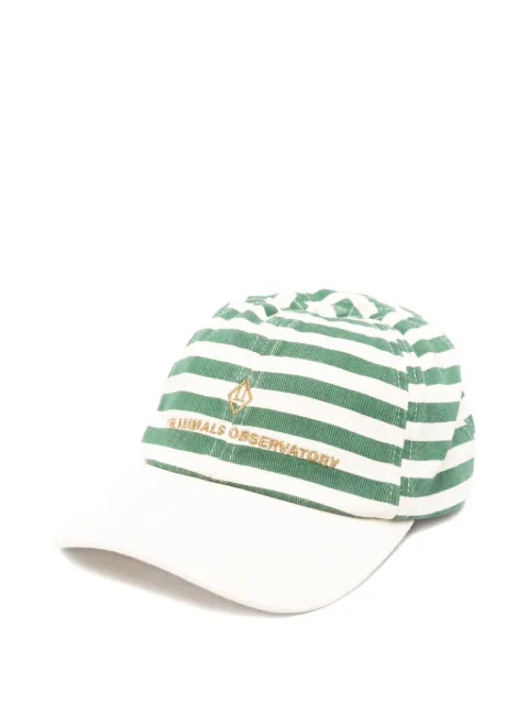 The Animals Observatory gorra con logo y motivo de rayas
