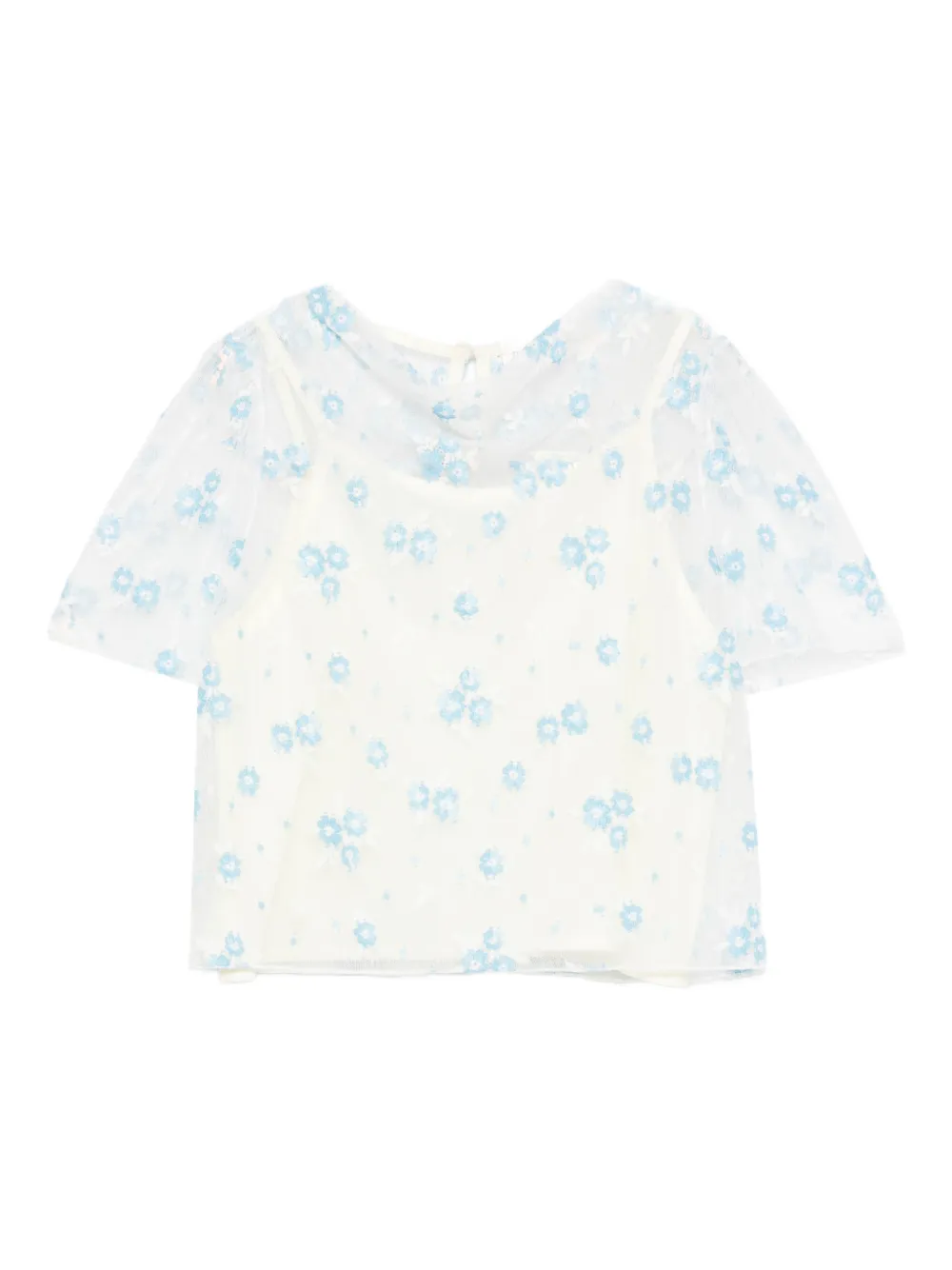 The Animals Observatory Blusa con ricamo - Bianco