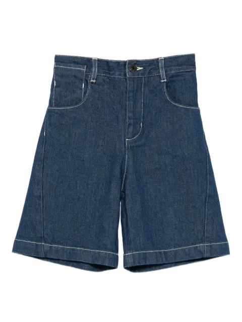The Animals Observatory Muntjac contrast-stitch denim shorts