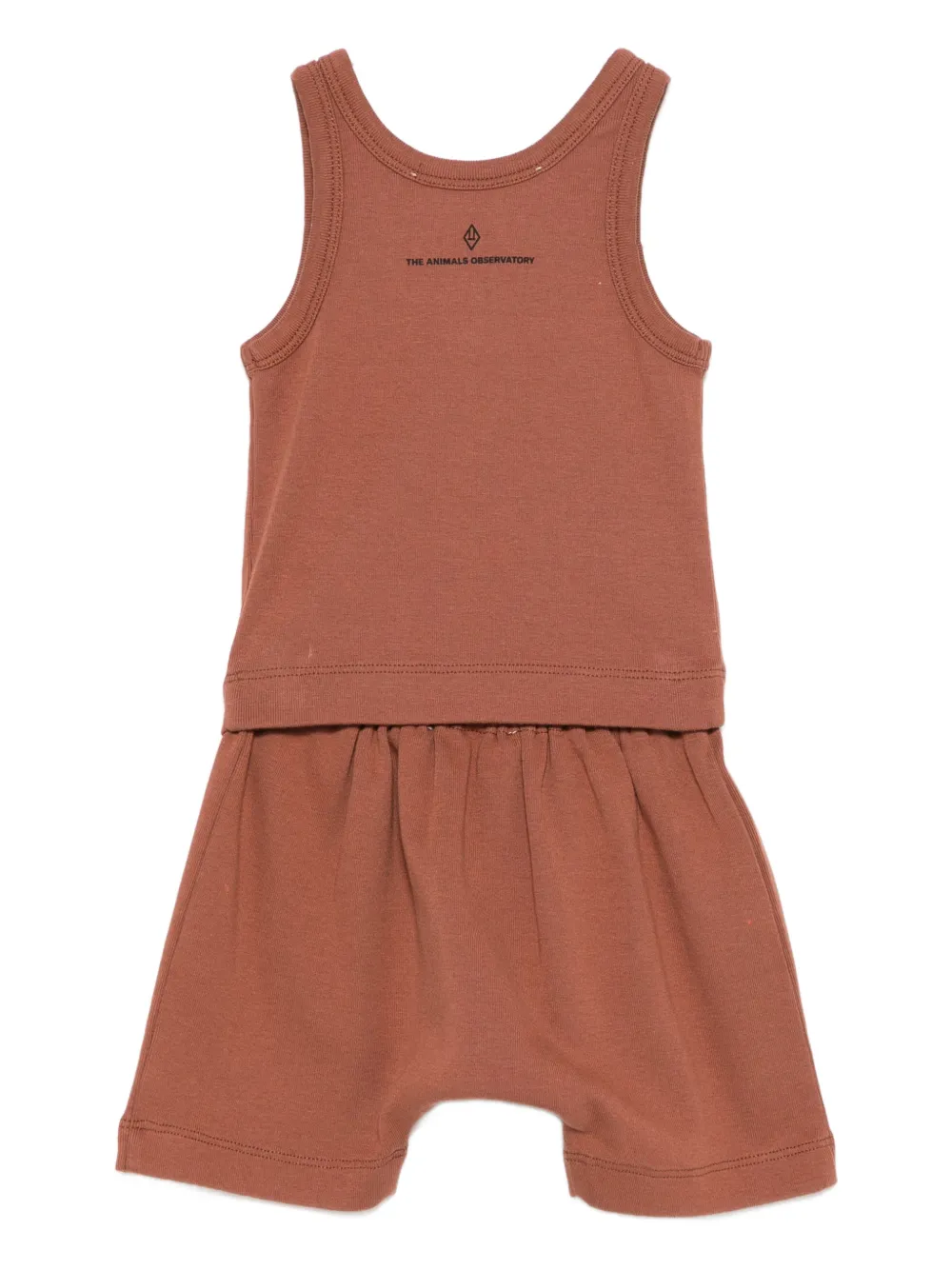  The Animals Observatory Sleeveless Elastic-waist Shorts Set (set Of Two) - Brown 