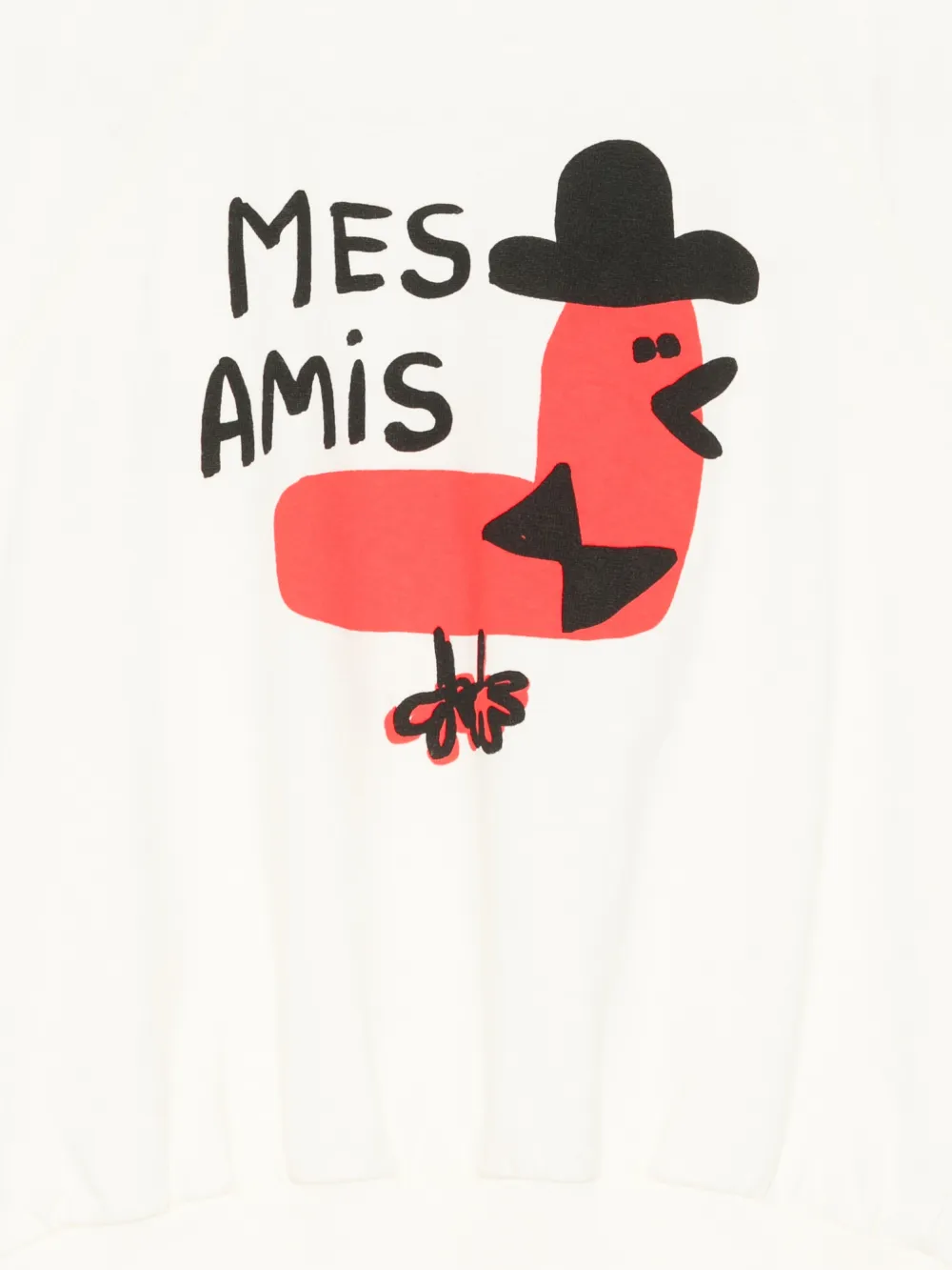 The Animals Observatory Squab T-shirt met print Beige
