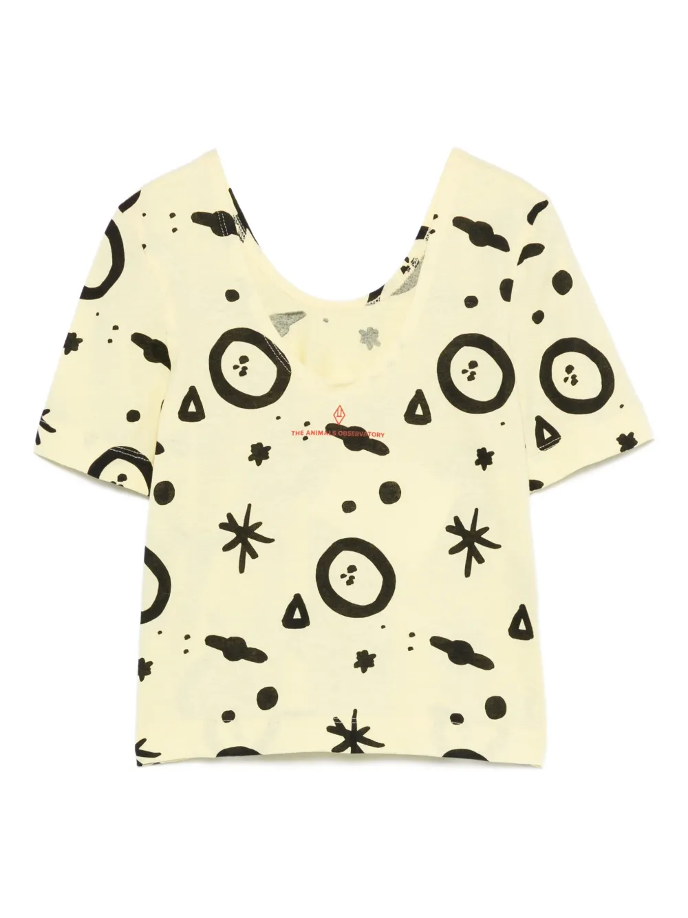  The Animals Observatory Crayfish Graphic-print T-shirt - Yellow 