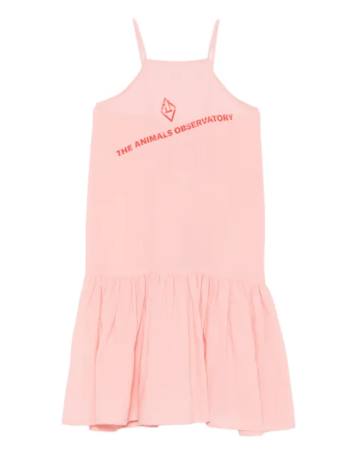 The Animals Observatory logo-print sleeveless dress