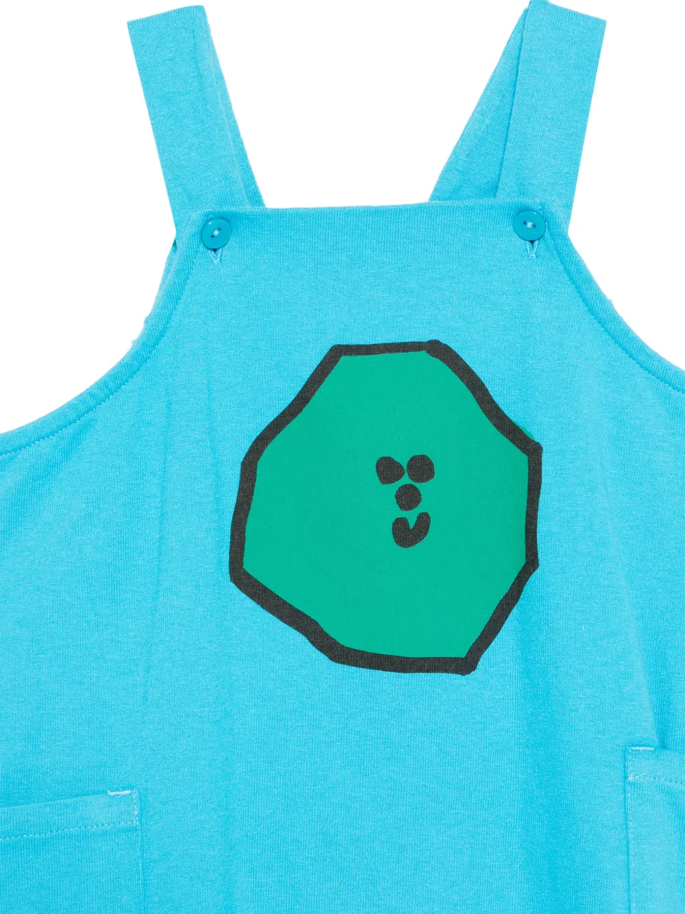 Button Graphic Jumpsuit