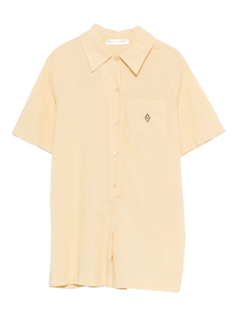The Animals Observatory Playsuit mit Logo-Print - Gelb