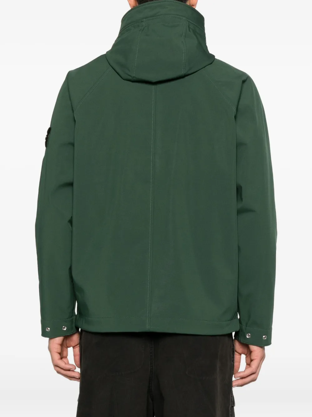 Stone Island Jack met capuchon en zak Groen