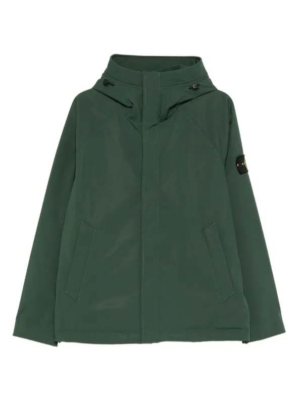 Veste Stone Island Verte Pomme/menthe Avec Capuche - Taille 12 Ans / 156cm - Occasion En Bon état, Coupe-vent Nylon.