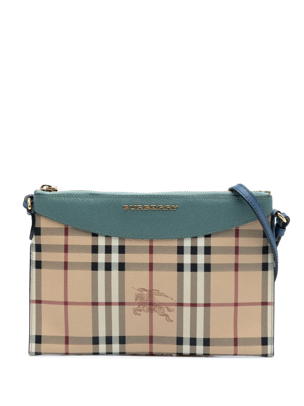 Burberry Pre-Owned Borsa a tracolla in tela Peyton con motivo Haymarket Check 2000-2017 - Marrone