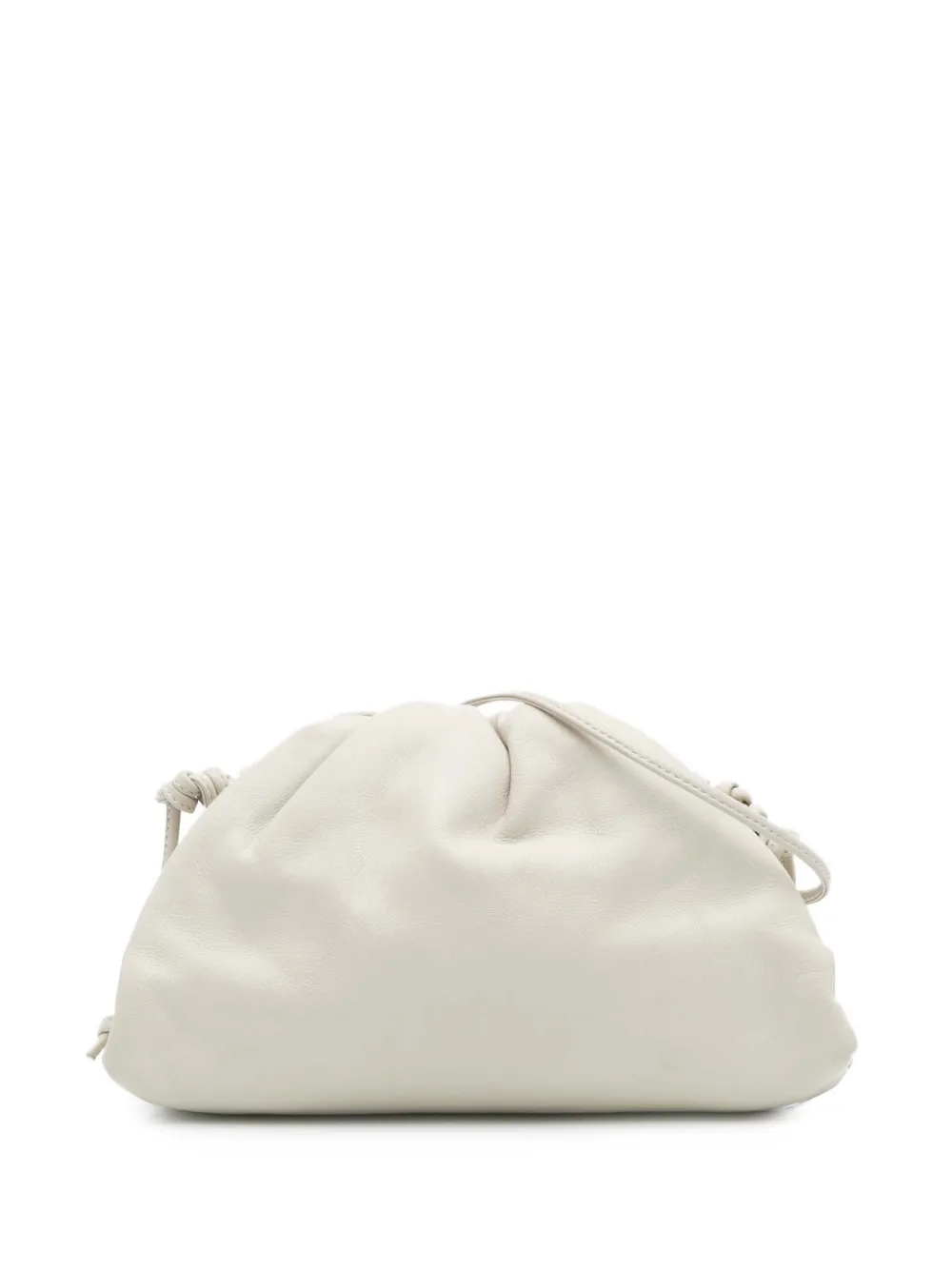 Pre-owned Bottega Veneta 2012-2025 Lambskin The Mini Pouch Crossbody Bag In White