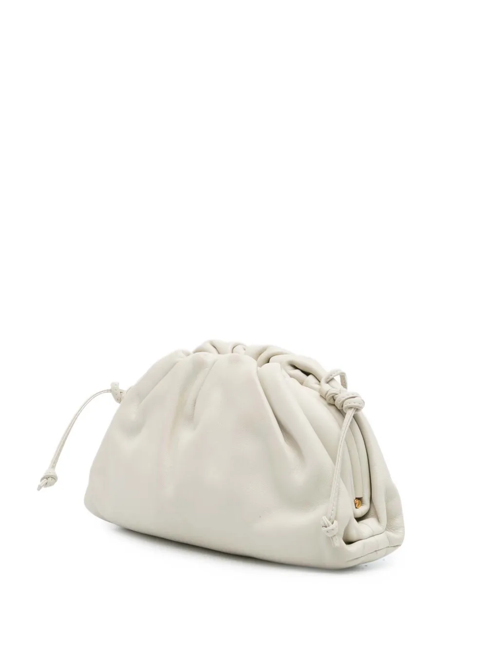 Pre-owned Bottega Veneta 2012-2025 Lambskin The Mini Pouch Crossbody Bag In White