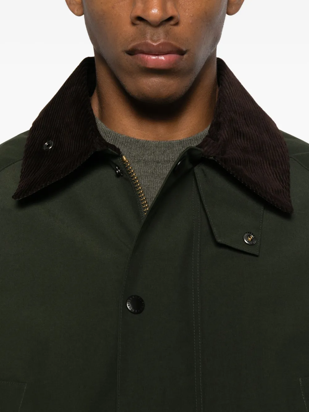 Barbour Bedale Corduroy-collar Jacket In Multi