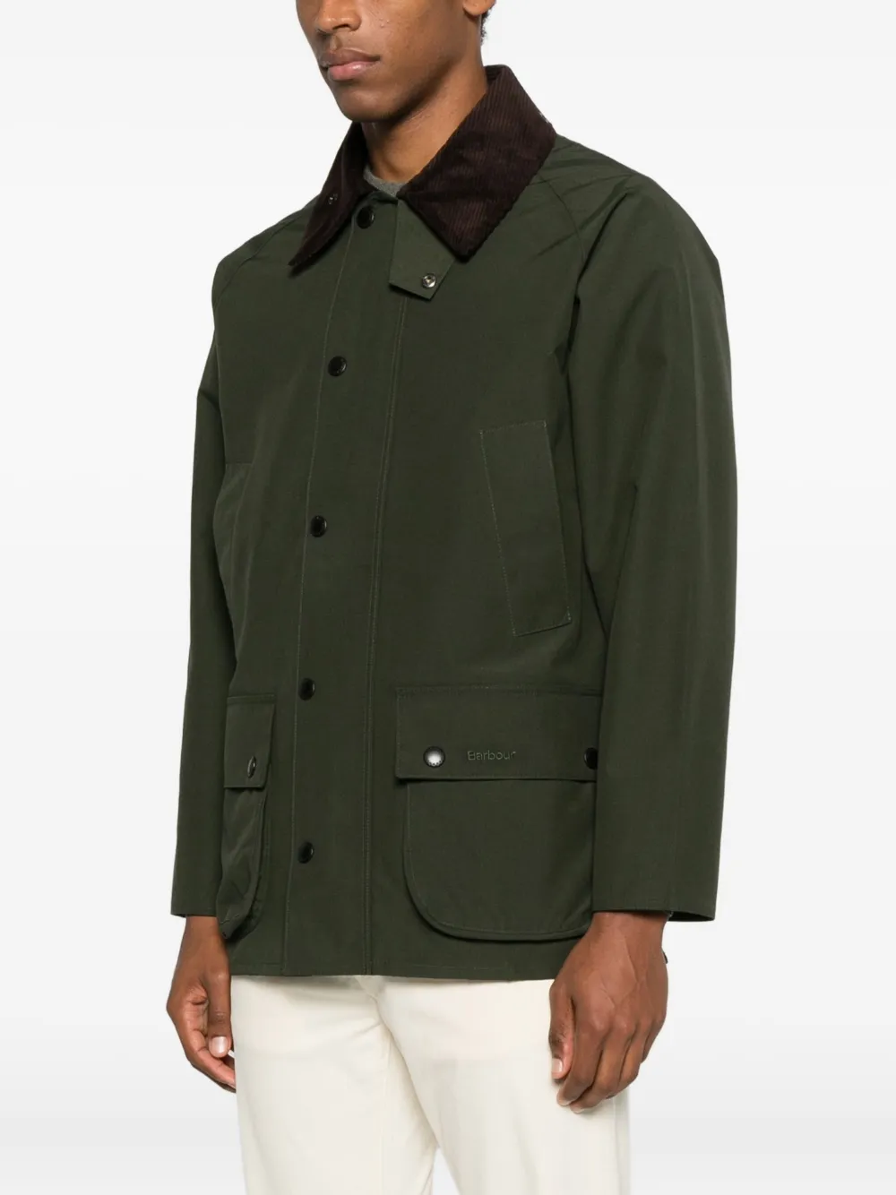 Barbour Bedale Corduroy-collar Jacket In Multi
