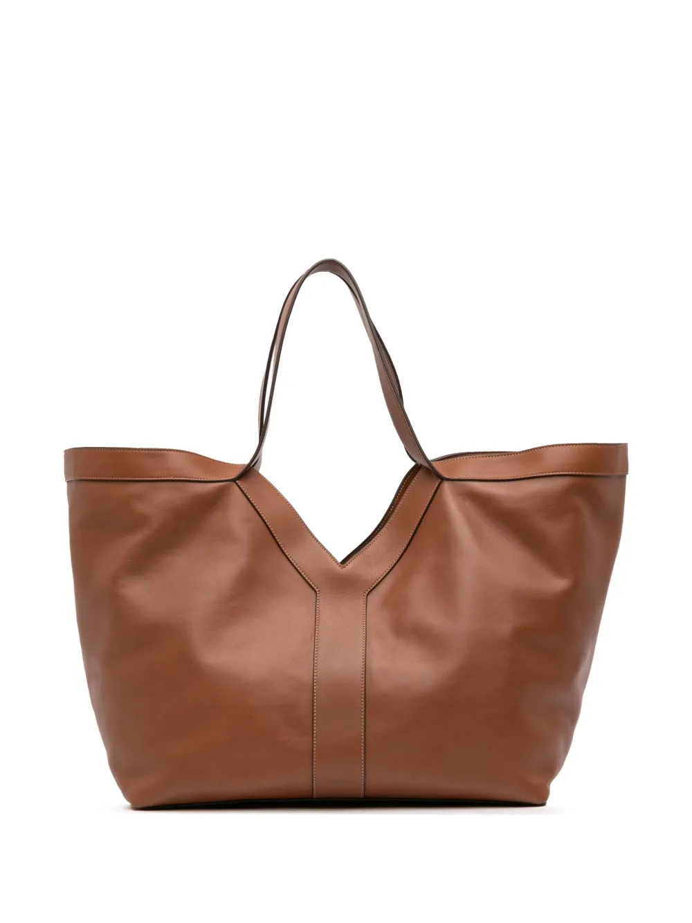 Saint Laurent Pre-Owned 2024 Leather Y tote bag | Brown | Image 1