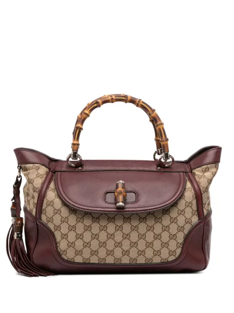 Gucci Pre-Owned 2016-2025 Medium GG Canvas New Bamboo Tassel tote bag