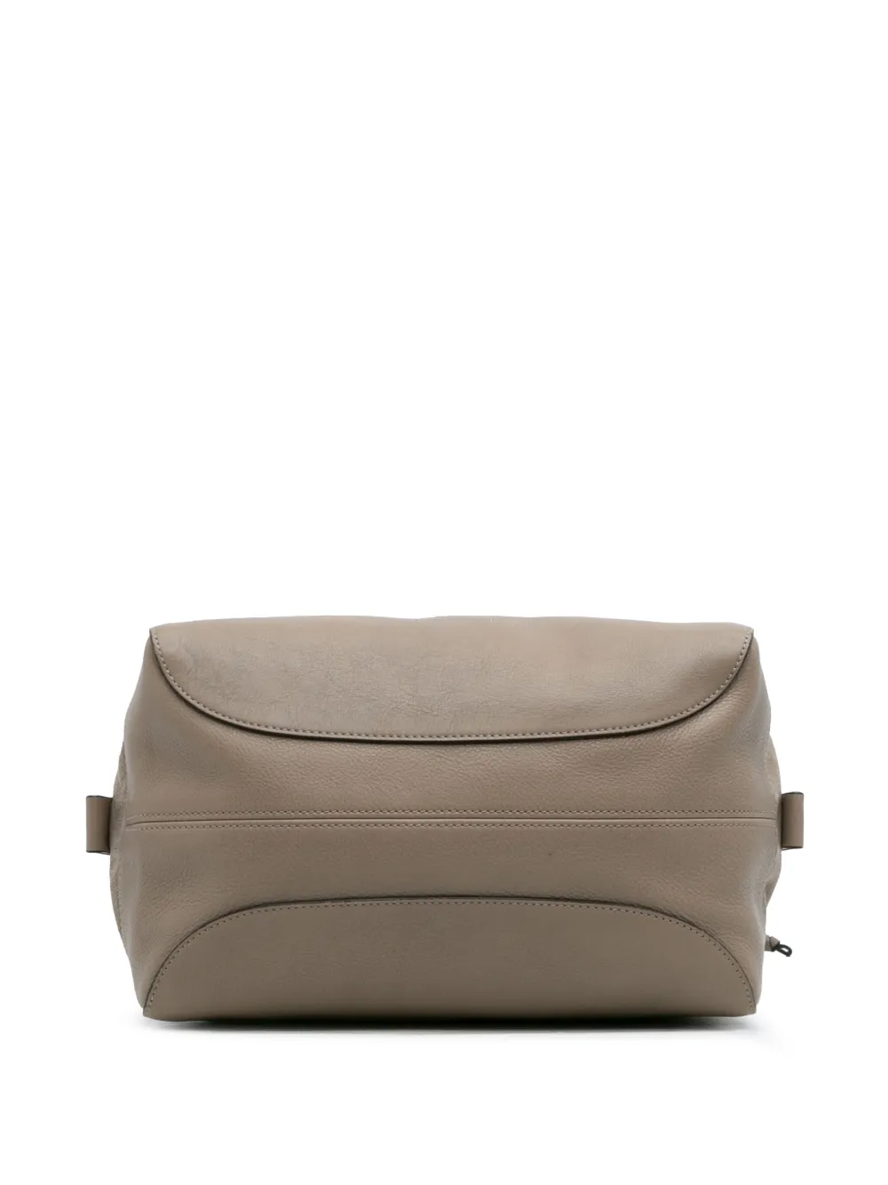 Pre-owned Chloé 2017 Medium Calfskin And Suede Owen Bucket Bag Satchel In Brown