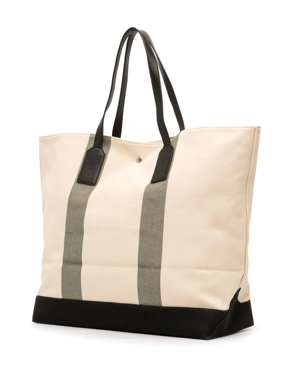 Pre-owned Saint Laurent 2015 Canvas East West Beach Shopping Tote Bag In Brown