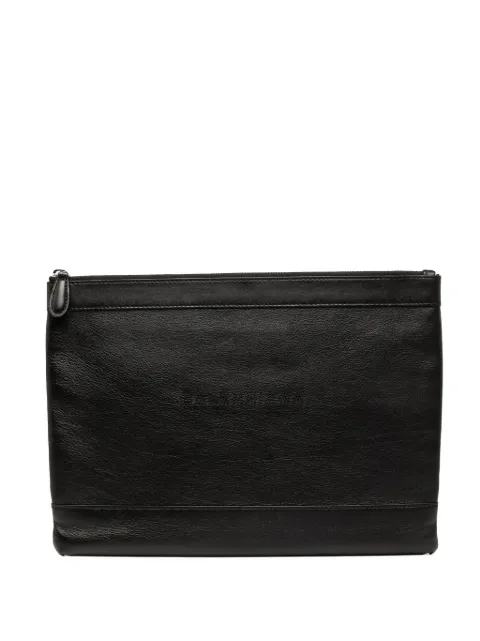 Balenciaga Pre-Owned 2017 Leather Navy Clip M clutch bag