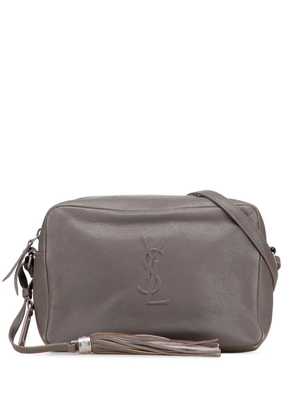 Saint Laurent Pre-Owned 2017 スモール ラムスキン モノグラム ルー カメラバッグ ショルダーバッグ - グレー