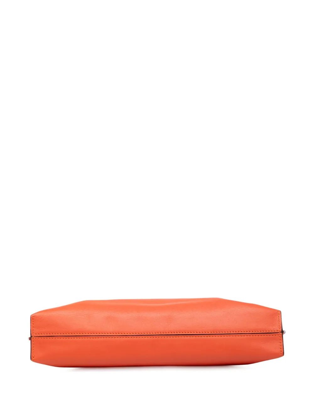 Pre-owned Loewe 2014 Mini Leather T Pouch Clutch Bag In Orange
