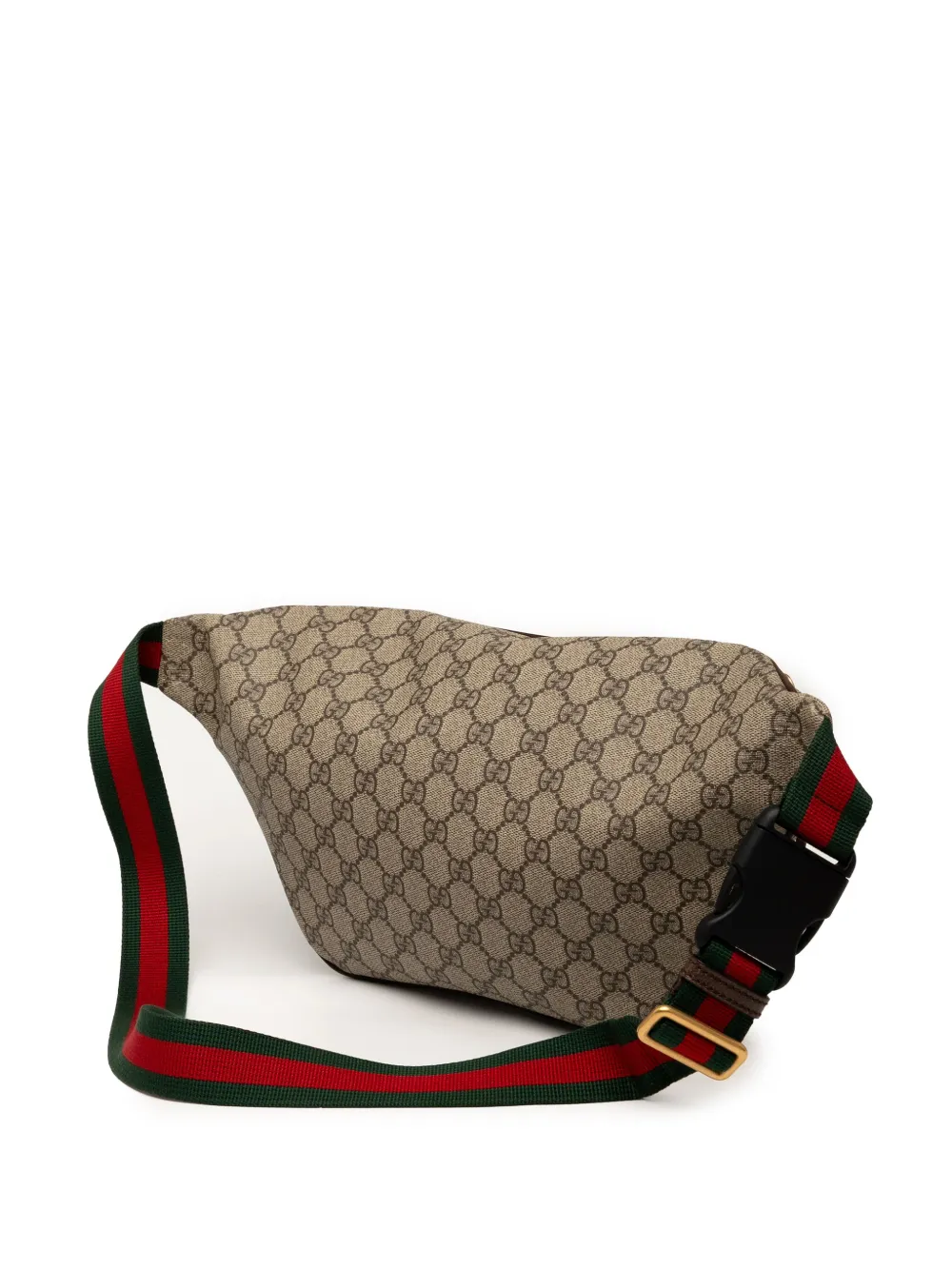 Pre-owned Gucci 2000-2015 Gg Supreme Courrier Belt Bag In Brown