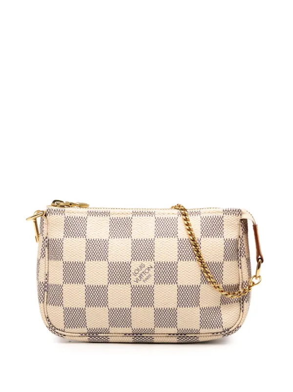 Louis Vuitton Pre-owned 2007 Damier Azur Mini Pochette Accessoires Handbag in White