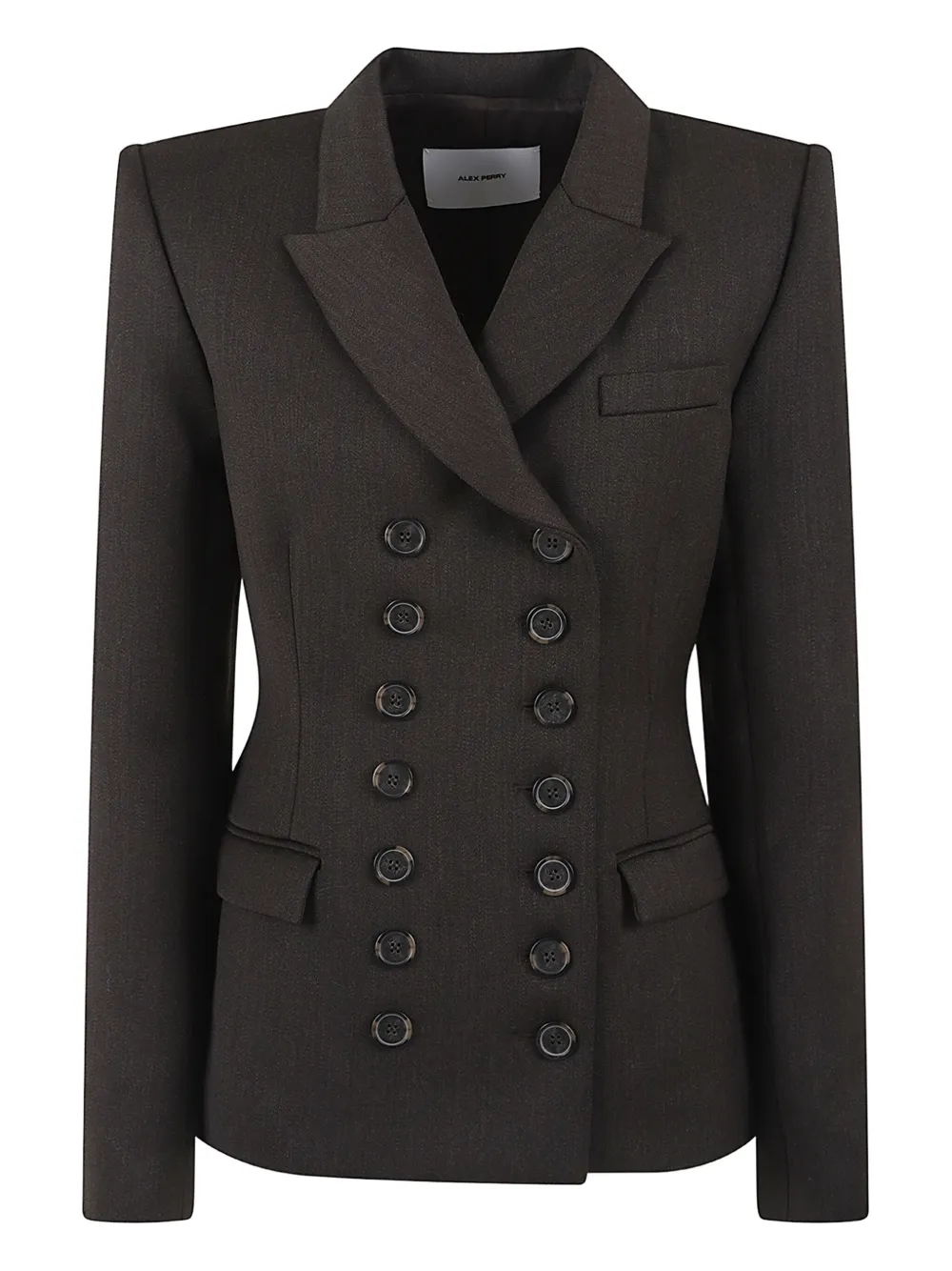 Alex Perry double-breasted wool blazer | Brown | Image 1