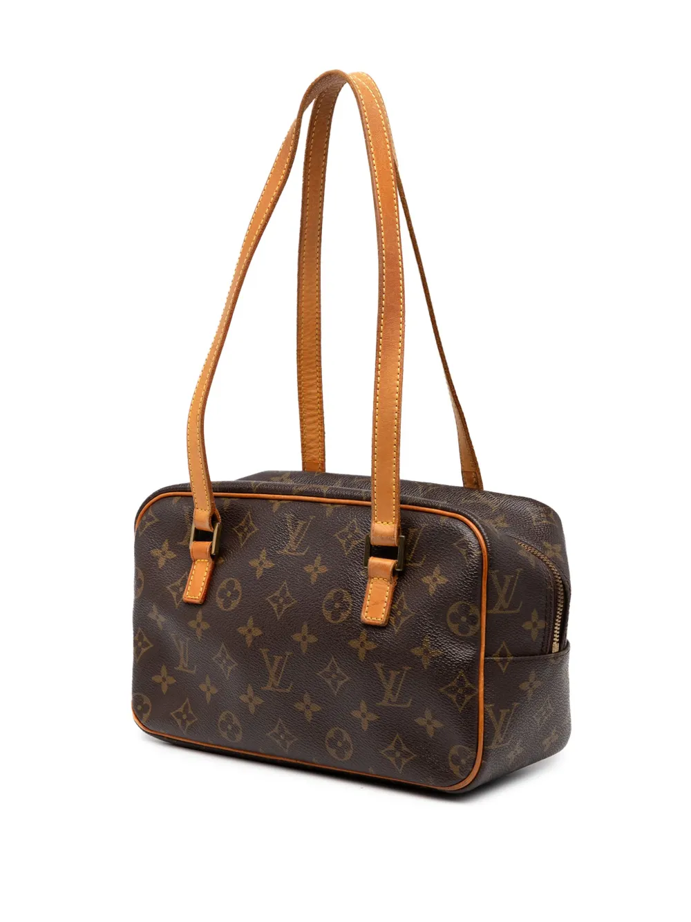Pre-owned Louis Vuitton 2002 Monogram Cite Mm Shoulder Bag In Brown