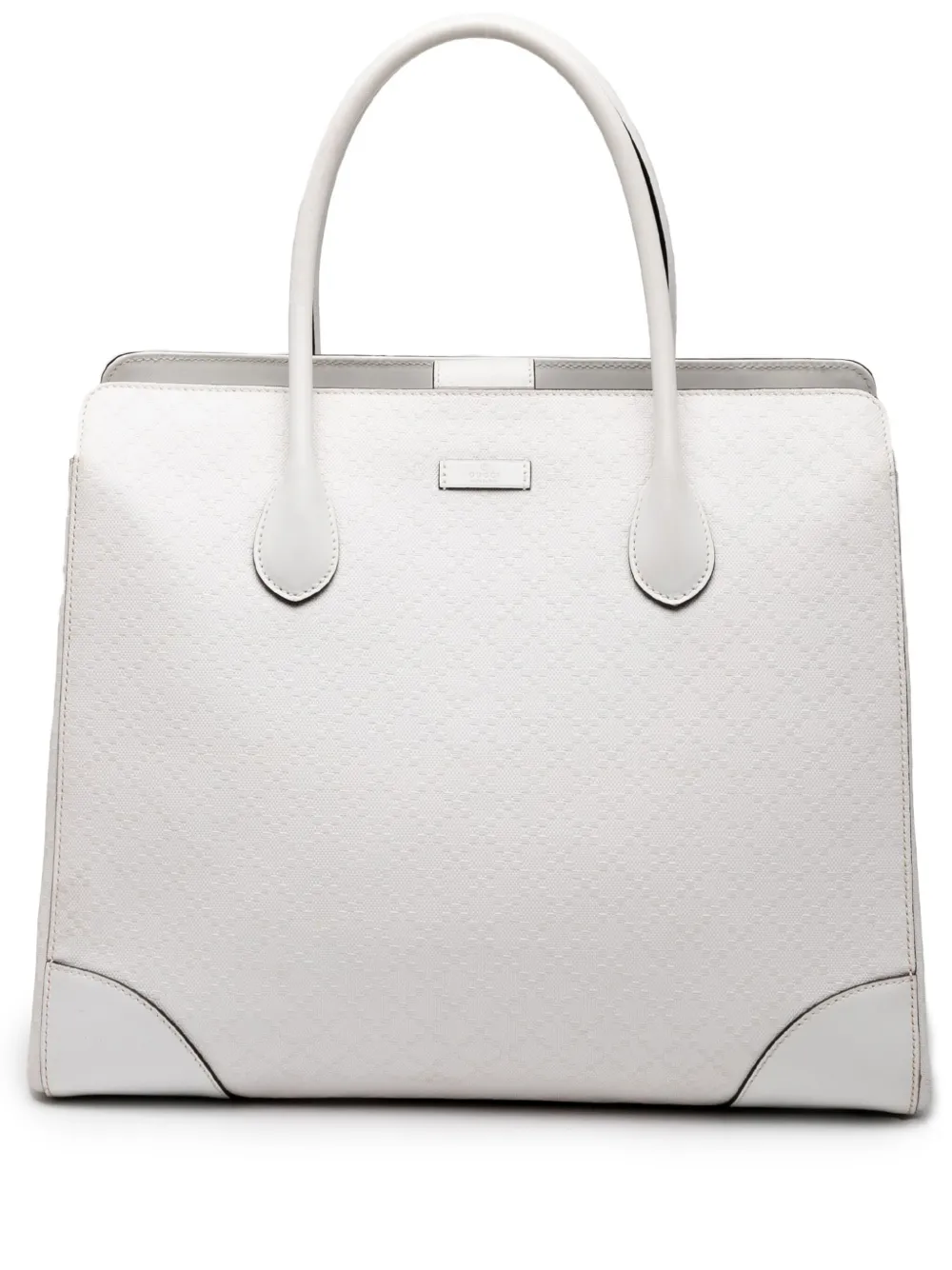 Gucci Pre-Owned 2000-2015 ディアマンテ ブライト レザー トートバッグ - ホワイト