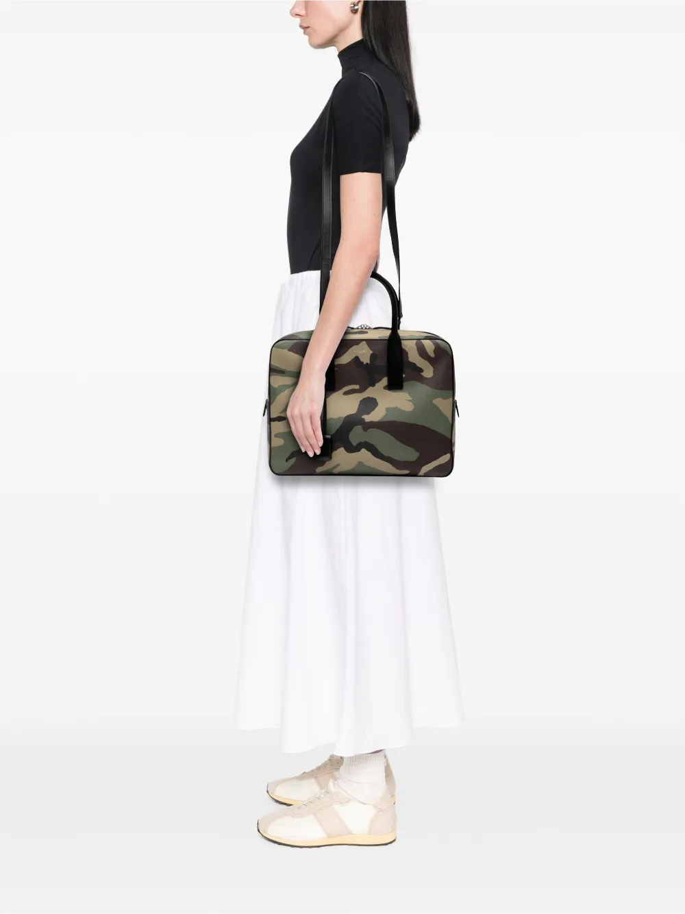 Saint Laurent Pre-Owned 2015 Small Grain de Poudre Camouflage Museum Briefcase business bag | Pre-Owned | Image 2