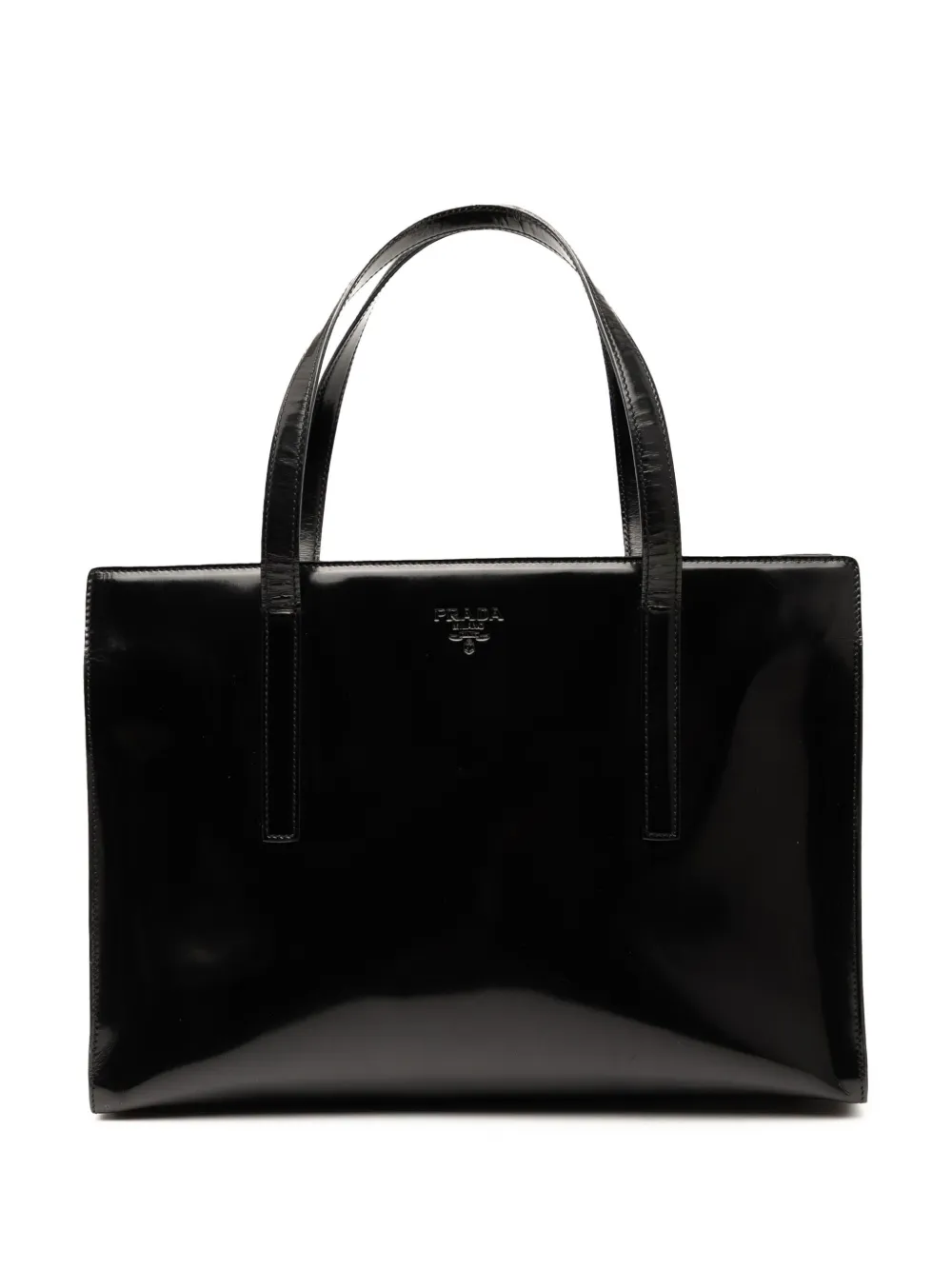 Prada Pre-Owned 2020-2025 ミディアム スパッツォラート リエディション 1995 ハンドバッグ - ブラック Prada Pre-Owned 2020-2025 ミディアム スパッツォラート リエディション 1995 ハンドバッグ - ブラック