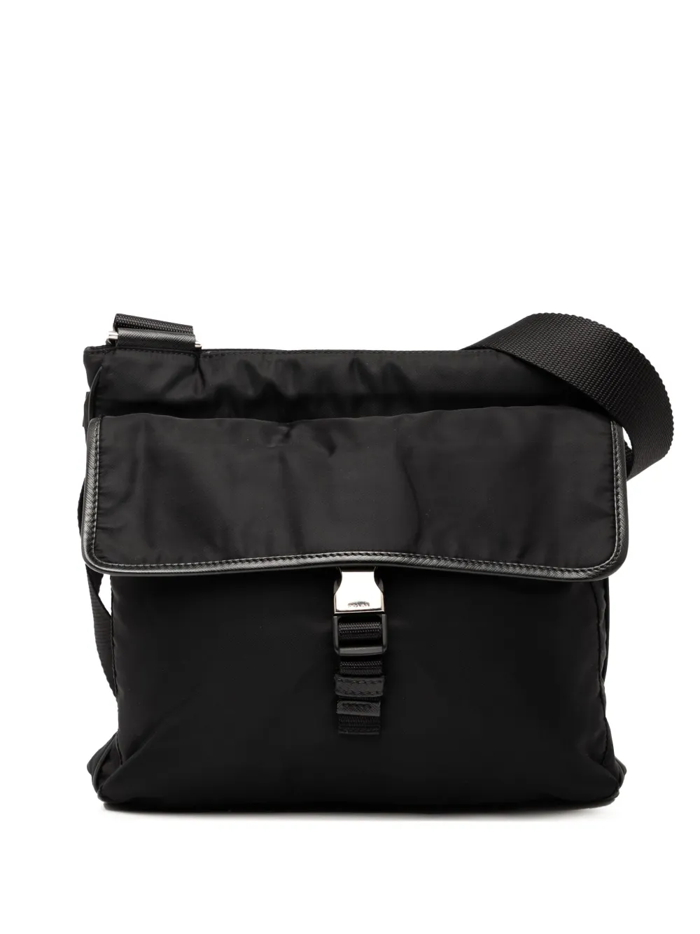 Prada Pre-Owned 2013-2025 テスート ジップトップ ショルダーバッグ - ブラック Prada Pre-Owned 2013-2025 テスート ジップトップ ショルダーバッグ - ブラック