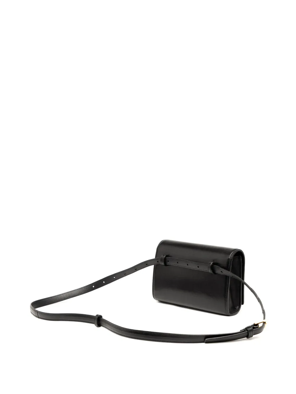 Pre-owned Saint Laurent 2018 Smooth Calfskin Monogram Kate Belt Bag In Black