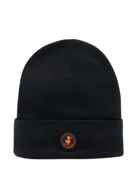 Save The Duck Lou logo-patch beanie hat