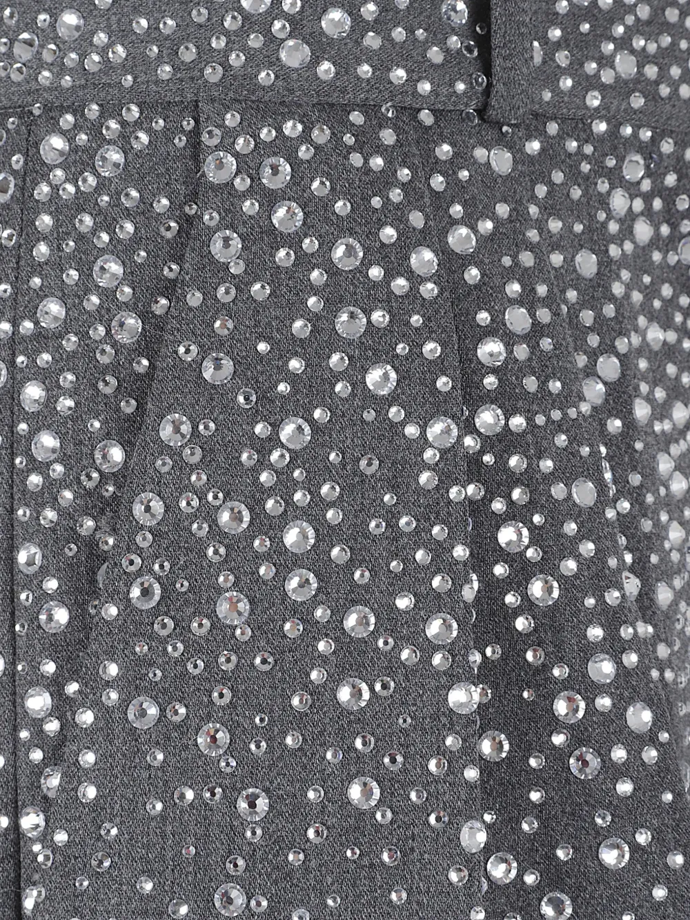 Alex Perry Crystal-embellishment Trousers In Gray