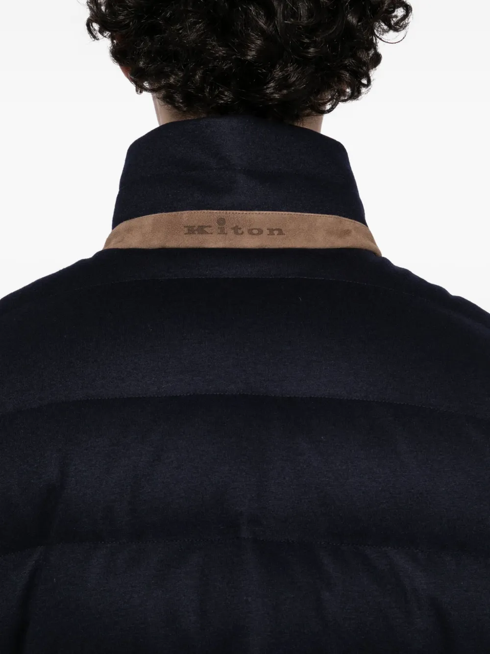 Kiton Gewatteerd jack Blauw