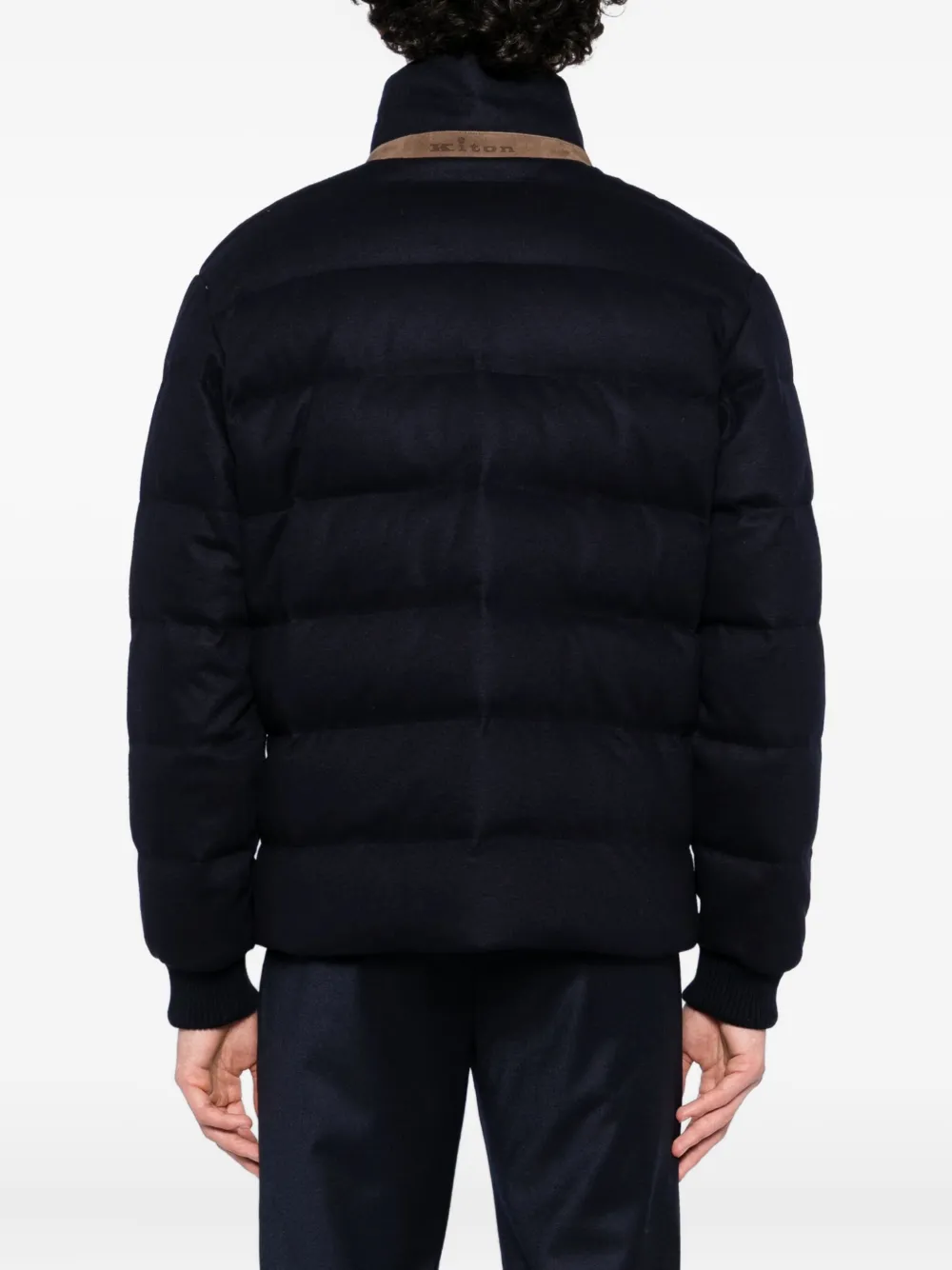 Kiton Gewatteerd jack Blauw