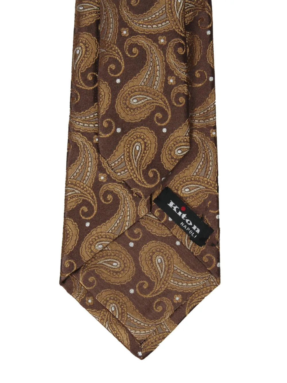 Kiton paisley-pattern tie - Bruin