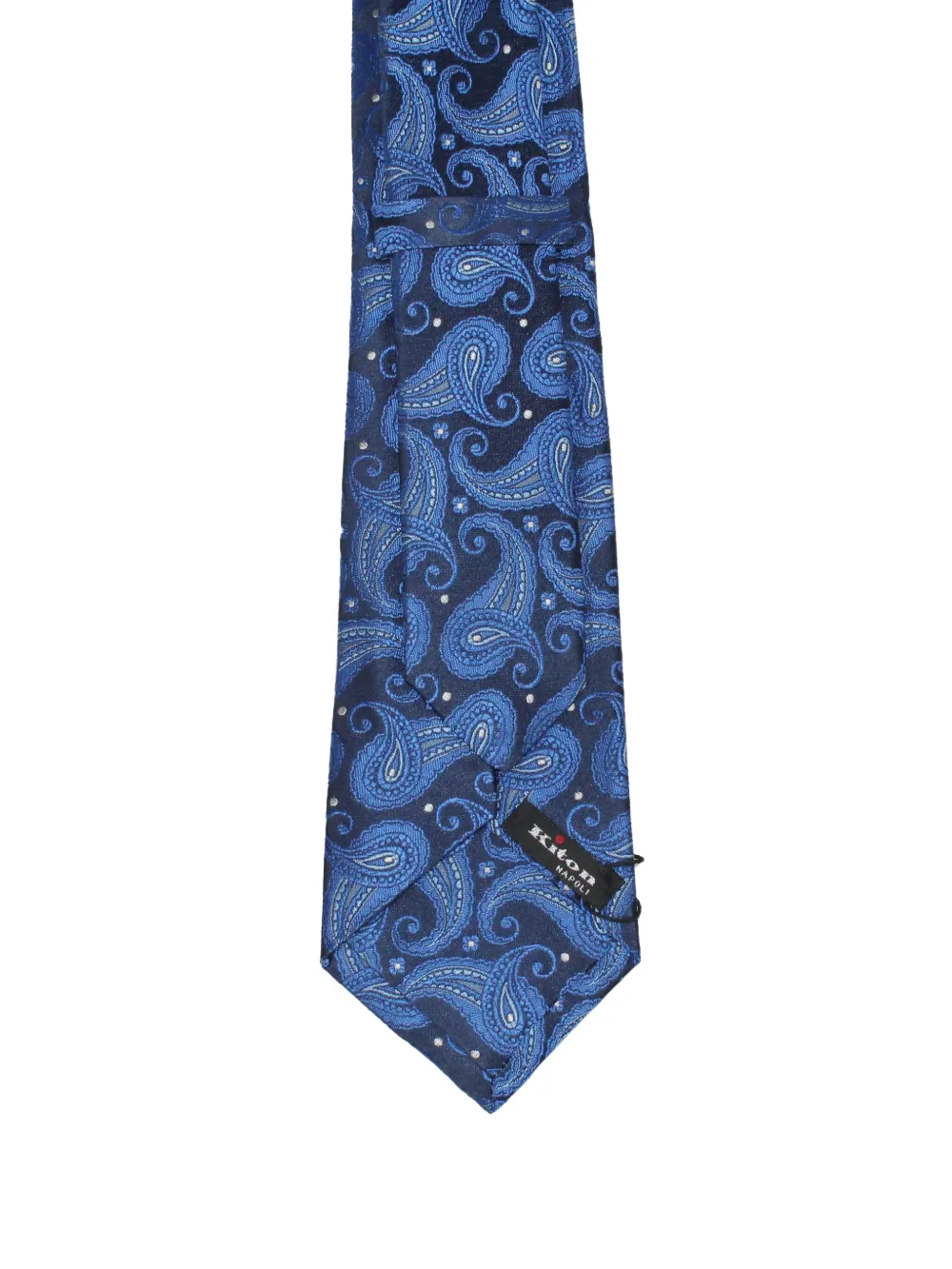 Kiton Zijden stropdas Blauw