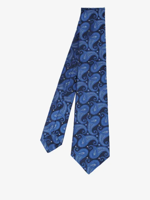 Kiton ペイズリー シルクネクタイ