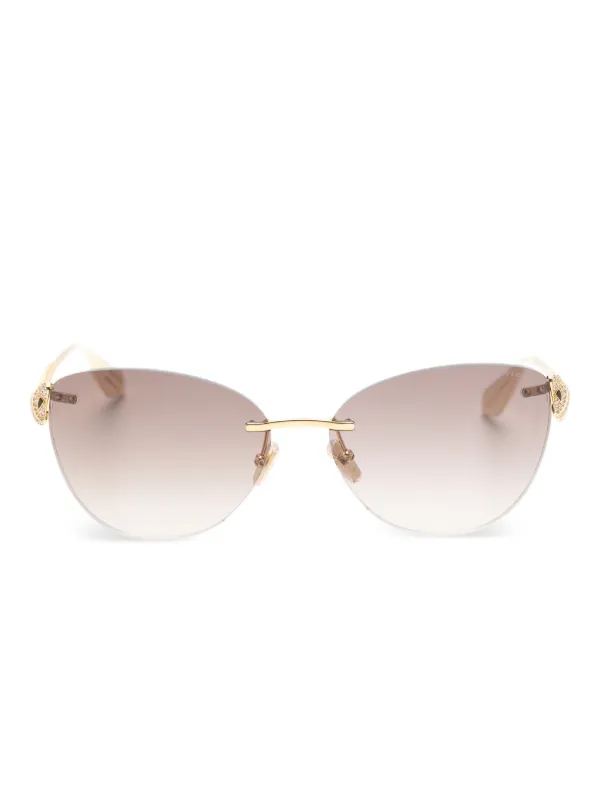 Bvlgari Cat Eye-frame Sunglasses in Gold